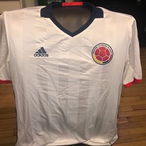 Adidas Colombian soccer jersey Whiter/Navy/Red XL